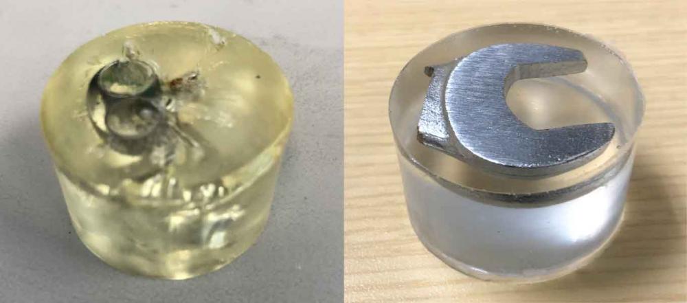 Sample Preparation: Bad and Good Epoxy Puck Examples