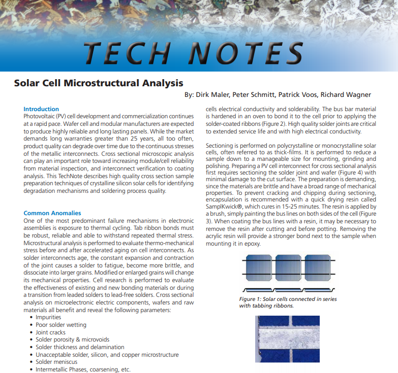 solar cell analysis