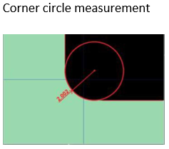 Corner circle measurement 